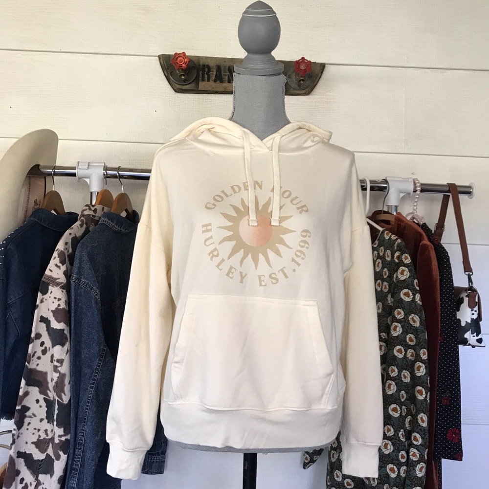 Hurley Golden Hour Cream Hoodie Sweater